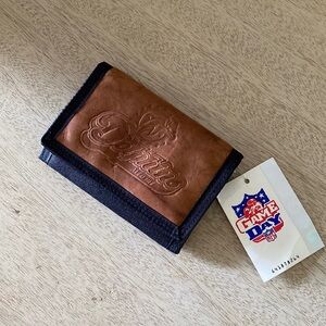 vintage deadstock NFL Miami Dolphins velcro tri-fold wallet